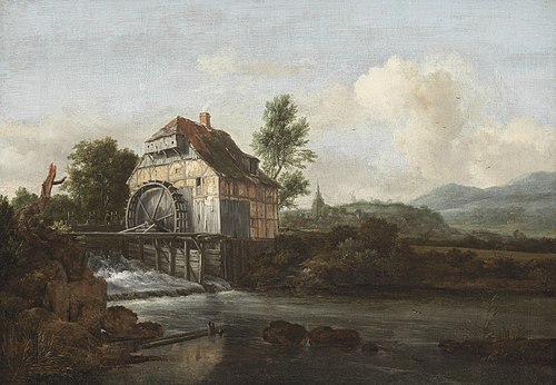 Landscape with a Watermill, 1680, Jacob van Ruisdael