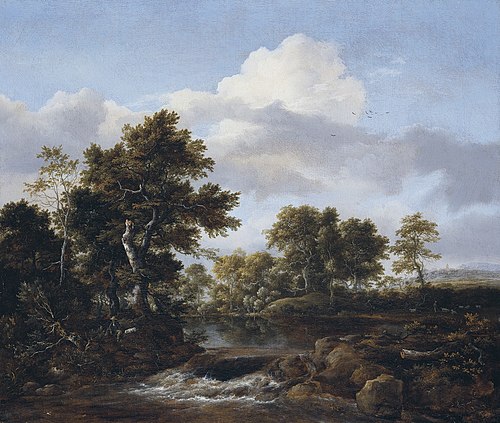 Wooded Landscape with a Stream, 1670, Jacob van Ruisdael