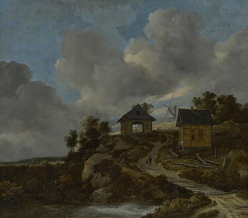 A Road on the Slope of a Hill, 1680, Jacob van Ruisdael