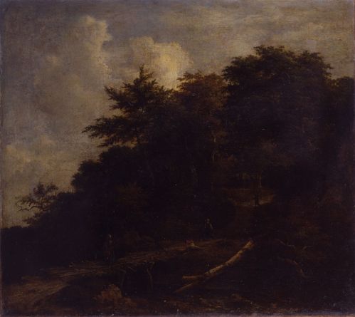 Wooded Landscape with Figures on a Path, 1660, Jacob van Ruisdael
