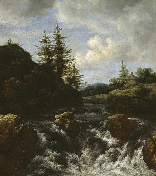 Landscape with a Waterfall, 1655, Jacob van Ruisdael