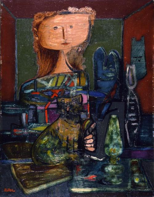 Woman with Cat, 1944, Jankel Adler