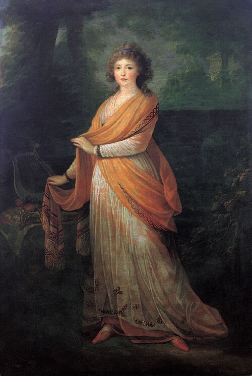 Porträt der Varvara Golytsyna (Engelhardt), 1792, Heinrich Friedrich Füger