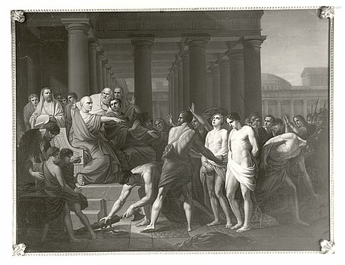 Brutus verurteilt seine Söhne zum Tod, 1792, Heinrich Friedrich Füger
