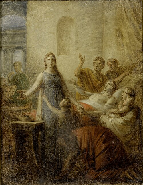 Alcestis sacrifices herself for Admetus, 1804, Heinrich Friedrich Füger