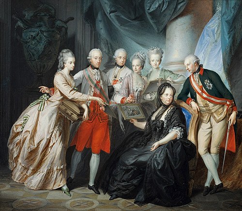 Empress Maria Theresa with Her Children, 1776, Heinrich Friedrich Füger