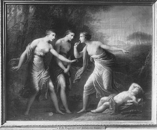 Die drei Grazien finden Amor, 1816, Heinrich Füger