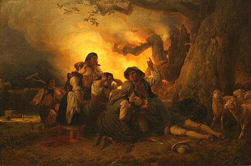 Shepherd Struck by Lightning, 1844, Jakob Becker