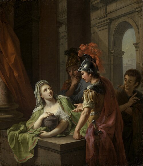 Elektra erkennt ihren Bruder Orest am Grabe Agamemnons, 1776, Johann Heinrich Tischbein
