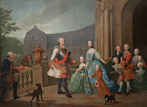 Fürst Carl von Waldeck und Pyrmont und seine Familie (1756), 1757, Johann Heinrich Tischbein