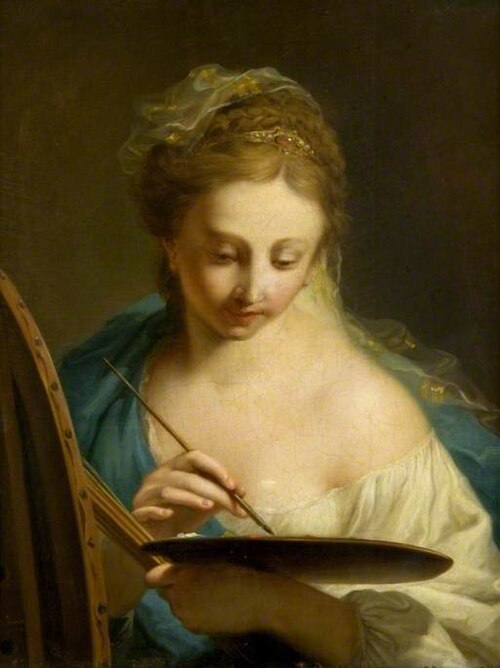 Young Woman Painting, 1758, Johann Heinrich Tischbein