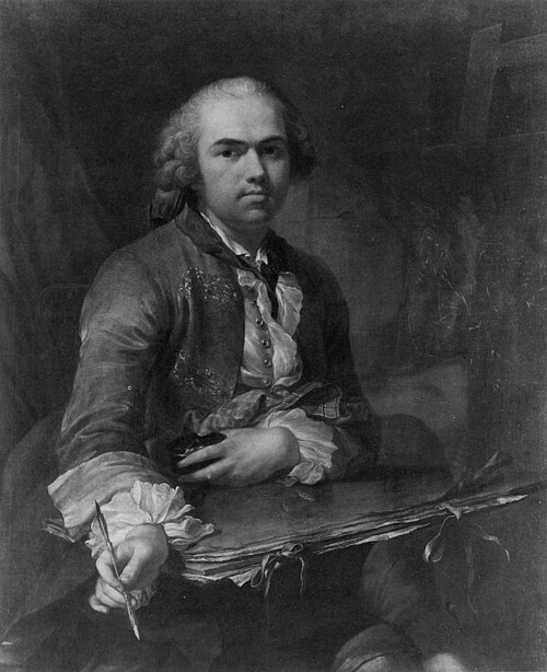 Self-portrait of Johan Heinrich Tischbein, at a young age, 1754, Johann Heinrich Tischbein