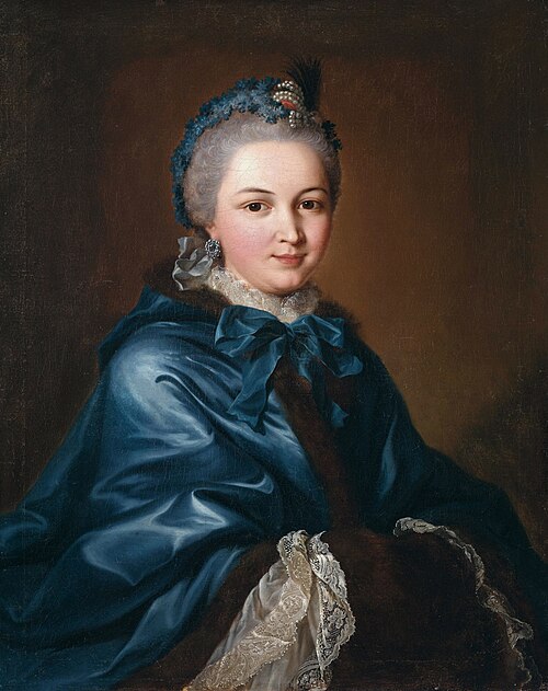 Portrait of Wilhelmine Caroline Amalie Tischbein (The Blue Lady), 1780, Johann Heinrich Tischbein