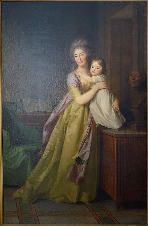 Double portrait of Cornelia Adriana Munter (1770-1828) and her daughter Eleonore Louise Hedwig von B, 1798, Johann Friedrich August Tischb