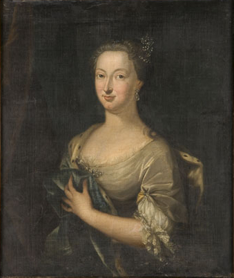 Portrait of Anne, Princess Royal and Princess of Orange, wife of Willem IV, Prince of Orange, 1750, Johann Friedrich August Tischb