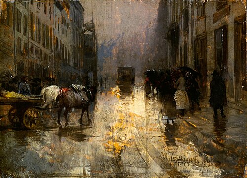 Vecchia Milano, 1890, Mosè Bianchi (1836-1893)