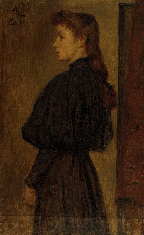 Portrait de jeune femme, 1896, René Janssens