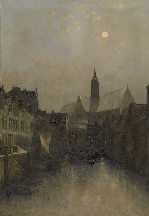Koolvliet in Antwerp, 1871, Egide François Leemans