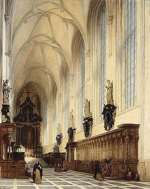 Interior of the St Paul's Church, Antwerp, , André-Joseph Minguet