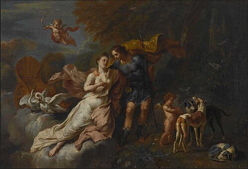 Venus and Adonis, 1695, Caspar Jacob van Opstal II