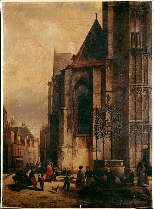 The 'Metsys Well' at Antwerp, 1860, Jan Michiel Ruyten