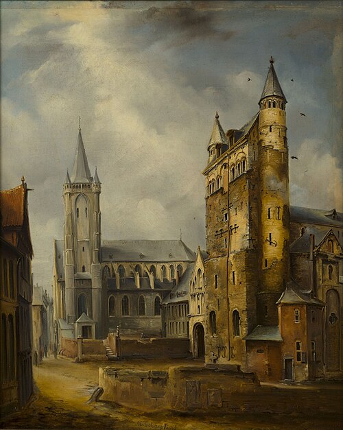 O.L.Vrouwekerk en Sint-Nicolaaskerk te Maastricht, 1837, Alexandre Schaepkens