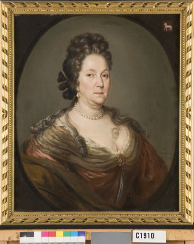 Maria van Assendelft (1638-1731). Wife of Adriaan van der Lely, 1695, Nicolaas Stramot II