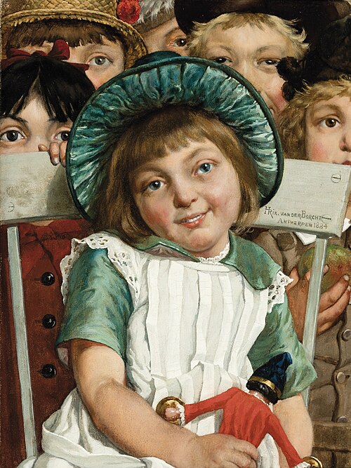 In the Puppet Theater, 1884, Hendrik Van Der Borcht