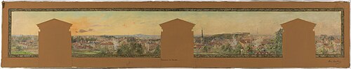 Esquisse pour la salle des fêtes de la mairie de Vanves : Panorama de Vanves, 1902, Pierre Louis Léger Vauthier