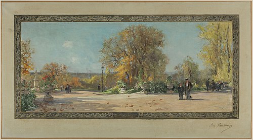 Esquisse pour la mairie de Vanves : La terrasse du lycée Michelet, 1902, Pierre Louis Léger Vauthier