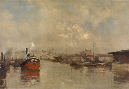 The Docks La Villette in Paris, 1885, Pierre Louis Léger Vauthier