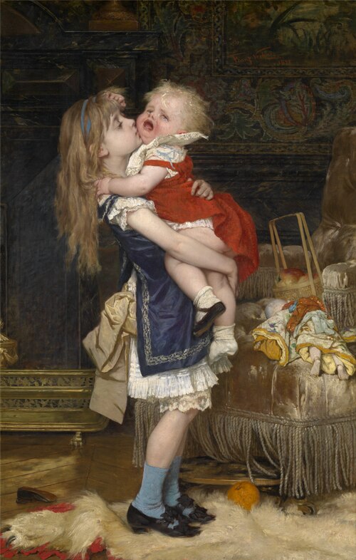 Inconsolable, 1878, Franz Verhas