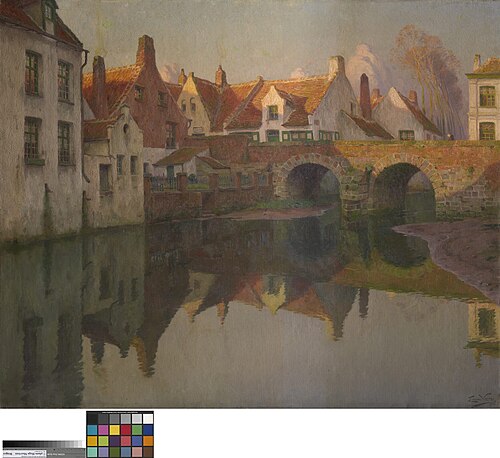 Oude brug in Vlaanderen, 1910, Emmanuel Viérin