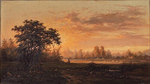 Landscape, Sunset, 1851, Alexander Wüst