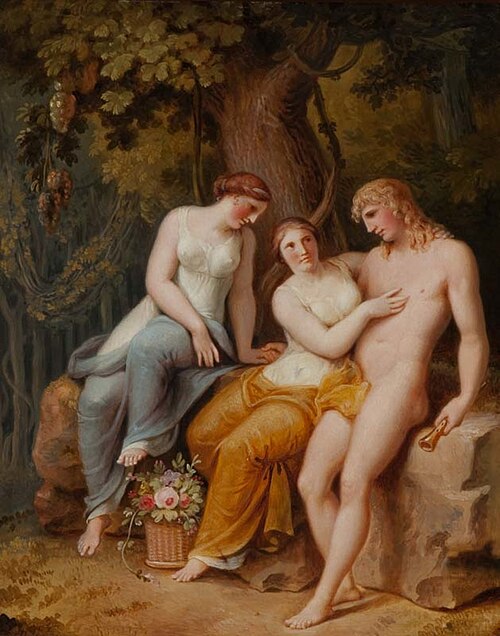 Schäfer und zwei Schäferinnen (Idyllen-Zyklus), 1820, Johann Heinrich Wilhelm Tischb