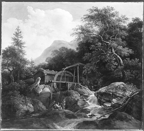 Water mill at Ohlstadt, 1820, Johann Georg von Dillis