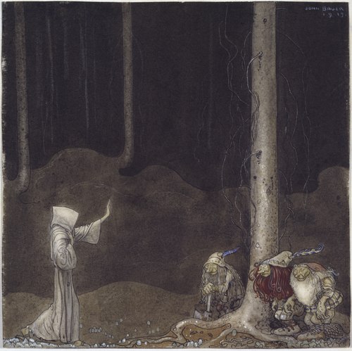 Brother St. Martin and the Three Trolls, 1913, John Bauer