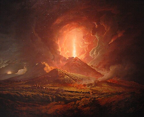 Éruption du Vésuve 1771 de Portici, 1774, Joseph Wright of Derby