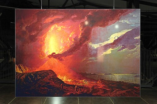 Vesuvius in Eruption, with a View over the Islands in the Bay of Naples, , Joseph Wright of Derby