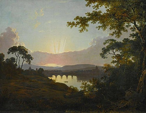 Vue de Florence et de l'Arno, 1792, Joseph Wright of Derby