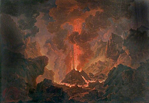 Vesuvius in Eruption, Italy, 1774, Joseph Wright of Derby