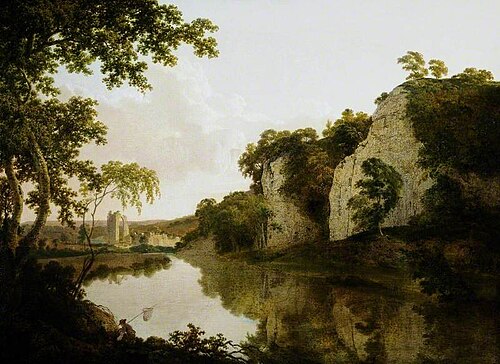 Landscape with Dale Abbey, Derbyshire, 1785, Joseph Wright of Derby
