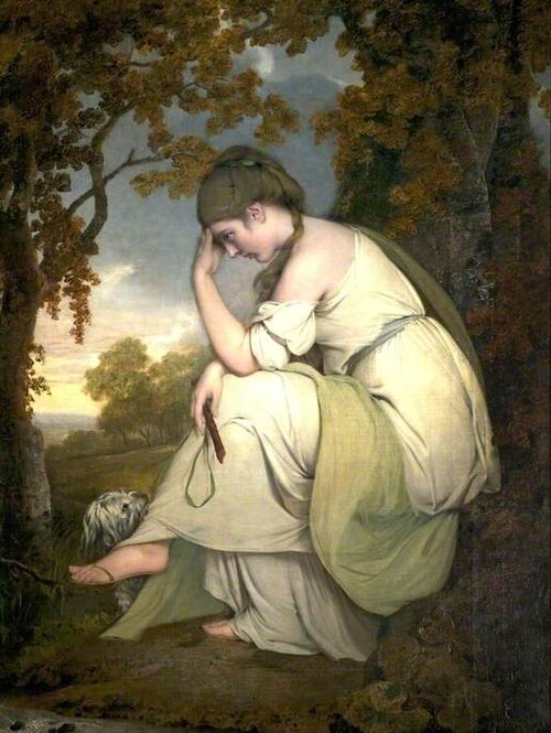 Maria and Her Dog 'Silvio', 1781, Joseph Wright of Derby