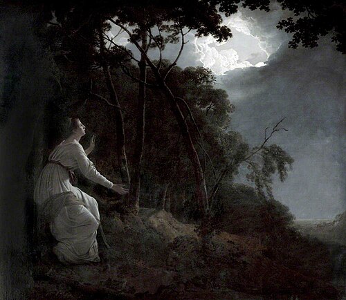 The Lady in Milton's 'Comus', 1785, Joseph Wright of Derby