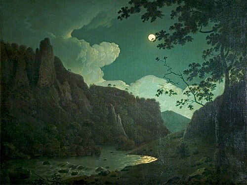Dovedale, by Moonlight, , Joseph Wright of Derby