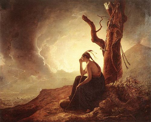 La Veuve indienne, 1783, Joseph Wright of Derby