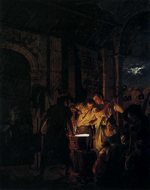 L'Atelier du forgeron, 1771, Joseph Wright of Derby