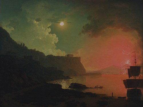 Vesuvius from Posillipo, 1788, Joseph Wright of Derby