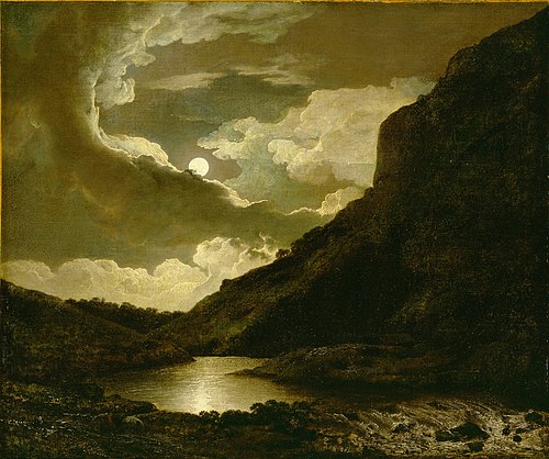 Matlock Tor by Moonlight, 1778, Joseph Wright of Derby