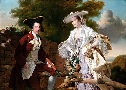 Peter Perez Burdett and his First Wife Hannah, 1765, Joseph Wright of Derby